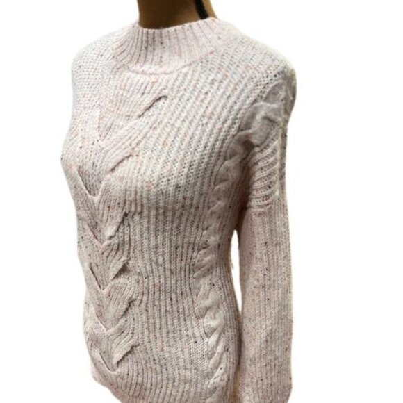 Adyson Parker Unique Cable-Knit Sweater in Pink Funfetti – Size 2X - Picture 4 of 9